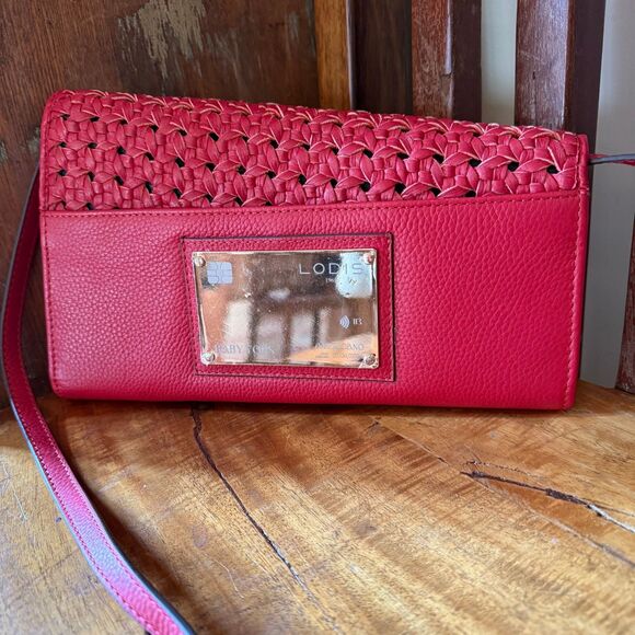Lodis 1965 Americano Crossbody Bag Clutch Red - Picture 2 of 16
